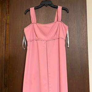 A-Line Salmon Bridesmaid’s Dress